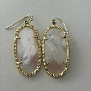 Kendra Scott gold earrings Ivory Mother of Pearl